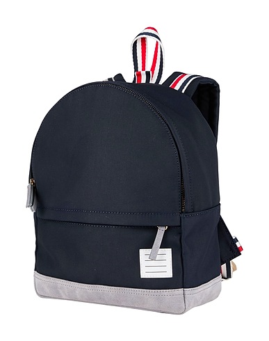 THOM BROWNE Rucksacks Midnight blue 100% Polyester, Leather