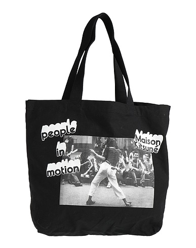 MAISON KITSUNÉ Handbag Black 100% Cotton