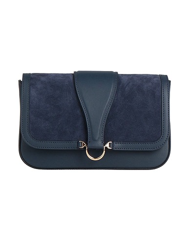 BORBONESE Shoulder bag Midnight blue 100% Leather