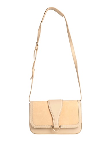 BORBONESE Shoulder bag Sand 100% Leather