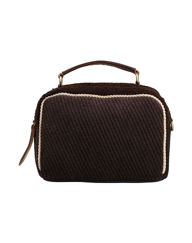 VIAMAILBAG Handbag Brown Textile fibres, Leather