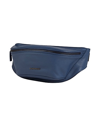 BORBONESE Belt Bags Navy blue 100% Leather