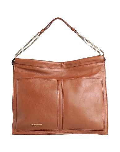 BORBONESE Handbag Brown 100% Leather