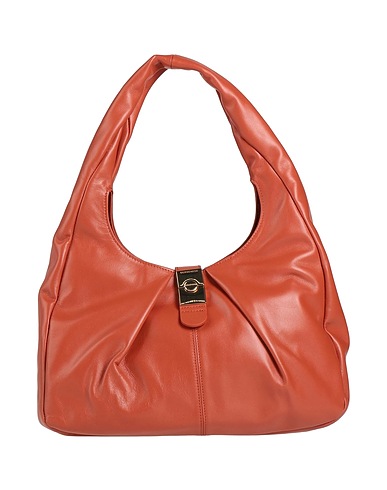 BORBONESE Handbag Rust 100% Leather