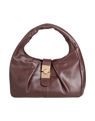 BORBONESE Handtasche Dunkelbraun 100% Leder