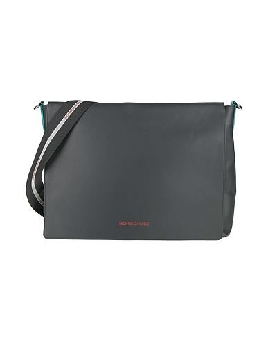 BORBONESE Across-body bag Black 100% Leather