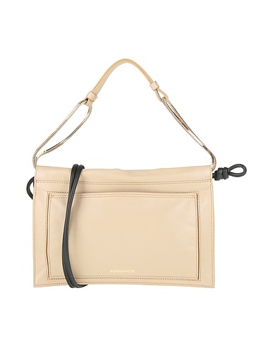 BORBONESE Across-body bag Beige 100% Leather