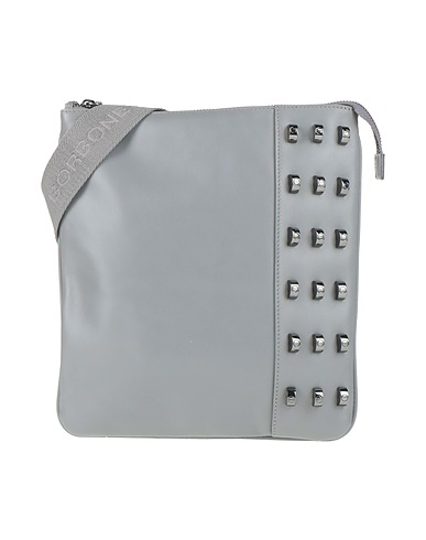 BORBONESE Across-body bag Grey Leather