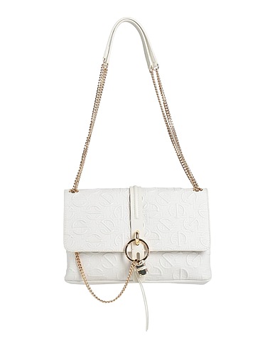 BORBONESE Shoulder bag White 100% Leather