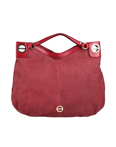 BORBONESE Handtasche Bordeaux 100% Leder