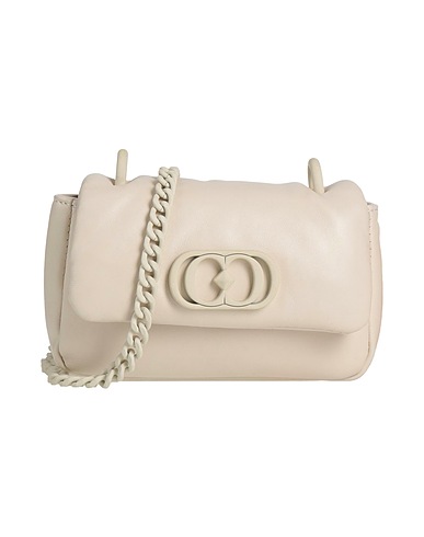 LA CARRIE Borsa a tracolla Off white Fibre tessili