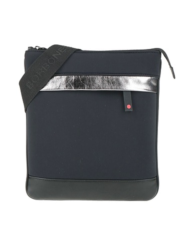 BORBONESE Across-body bag Textile fibres, Leather