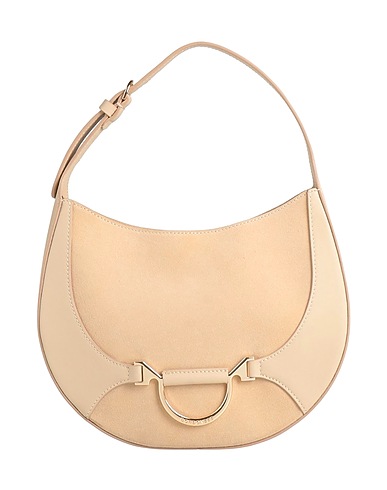 BORBONESE Handbag Beige 100% Leather