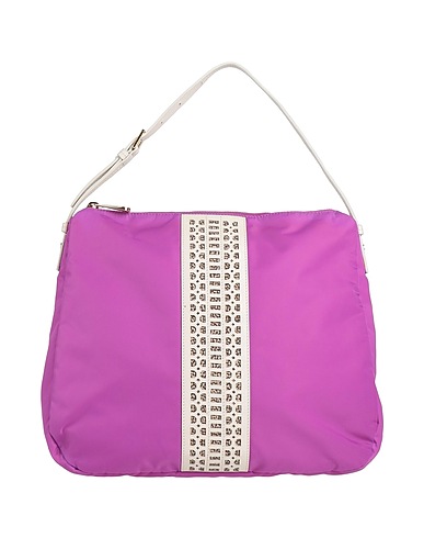 BORBONESE Handbag Mauve 100% Polyamide, Leather