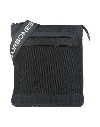 BORBONESE Across-body bag Black Textile fibres
