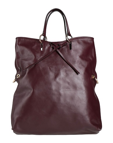 BORBONESE Borsa a mano Prugna 100% Pelle
