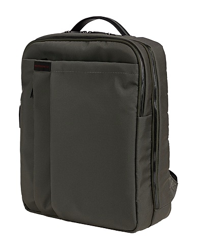 BORBONESE Rucksacks Grey 100% Polyamide, Polyester, Leather