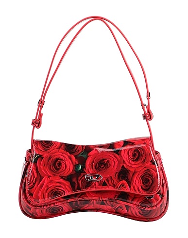 DIESEL Handbag Red Polyurethane, Zinc alloy, Brass