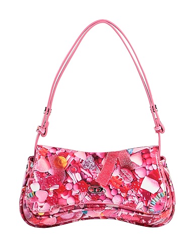 DIESEL Handbag Fuchsia Polyurethane, Zinc alloy, Brass