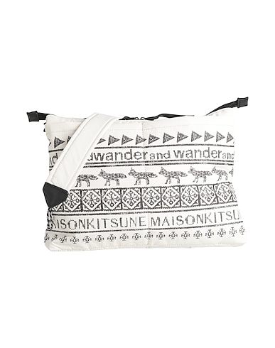 MAISON KITSUNÉ x AND WANDER Sac bandoulière Gris clair 100% Polyester