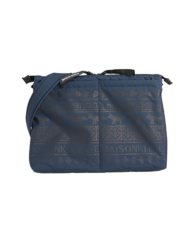 MAISON KITSUNÉ x AND WANDER Cross-body bags Midnight blue 100% Polyester