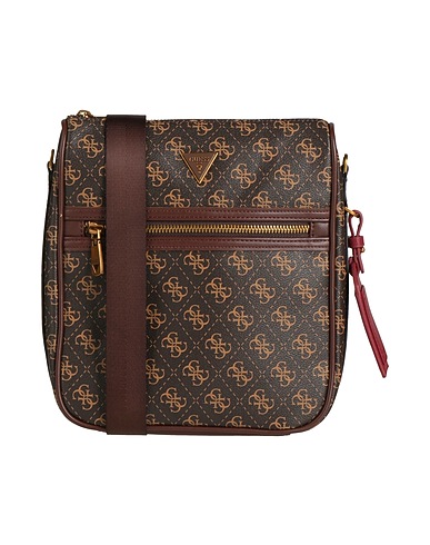 GUESS Across-body bag Dark brown 100% Polyurethane