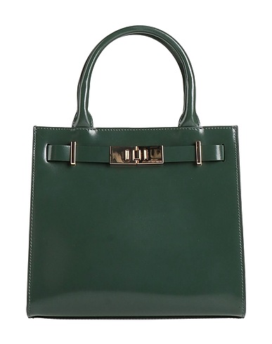 BORBONESE Borsa a mano Verde scuro 100% Pelle