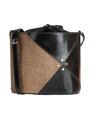 BORBONESE Cross-body bags Black 95% Leather, 5% Polyester, PVC - Polyvinyl chloride