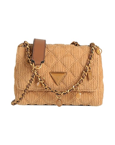 GUESS Across-body bag Camel 70% Cotton, 30% Other Fibres, Polyurethane