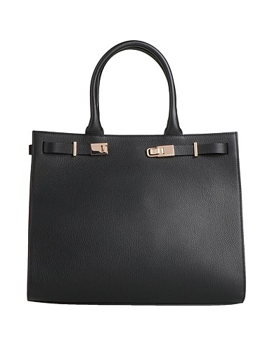 BORBONESE Handbag Black 100% Leather