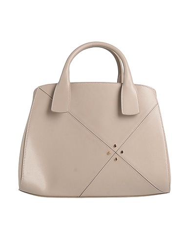 BORBONESE Borsa a mano Grigio chiaro 100% Pelle