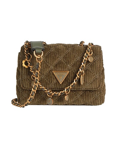 GUESS Bolso con bandolera Verde militar 70% Algodón, 30% Otras Fibras, Poliuretano