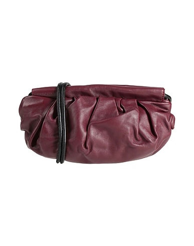 BORBONESE Across-body bag Burgundy Leather