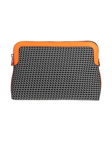 VALEXTRA Handbag Black Textile fibres, Leather