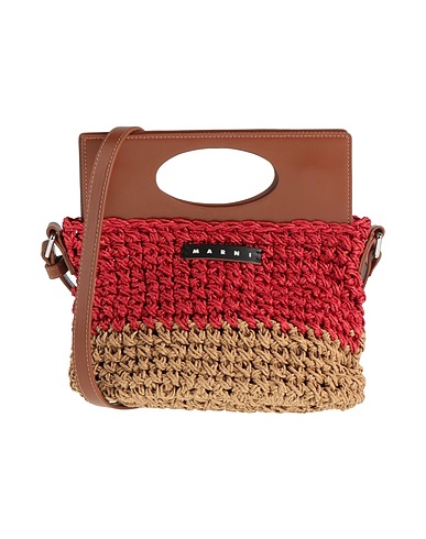 MARNI Borse Marrone 100% Carta, Poliestere, Spalmato poliuretano