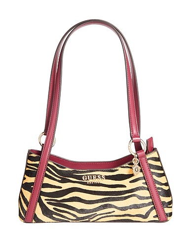 GUESS Shoulder bag Sand 100% Cow leather, Polyurethane