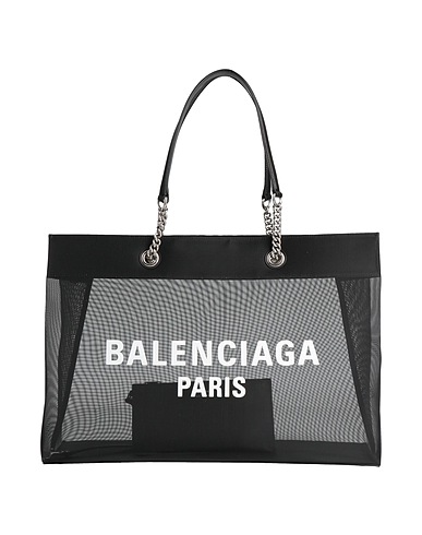 BALENCIAGA Borsa a mano Nero Fibre tessili, Pelle