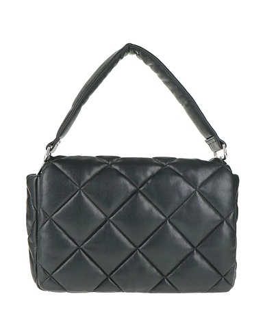 STAND STUDIO Handbag Black 60% Polyurethane, 35% Viscose, 5% Polyester