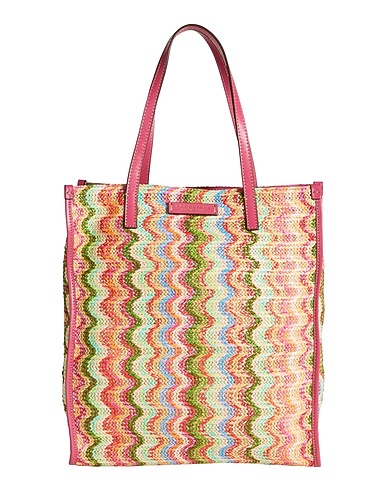 THE BRIDGE Handbag Fuchsia Textile fibers, Leather