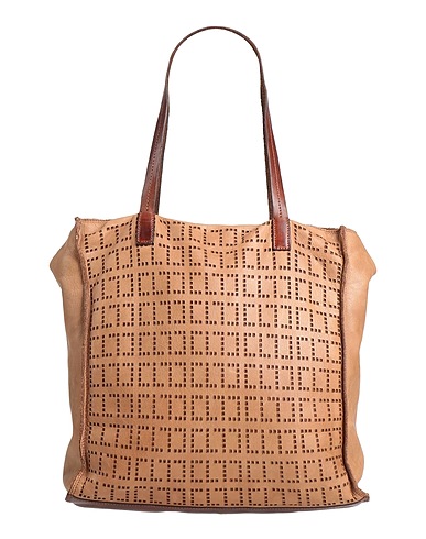 CATERINA LUCCHI Borsa a mano GOLD Khaki Pelle di vitello, Vacchetta