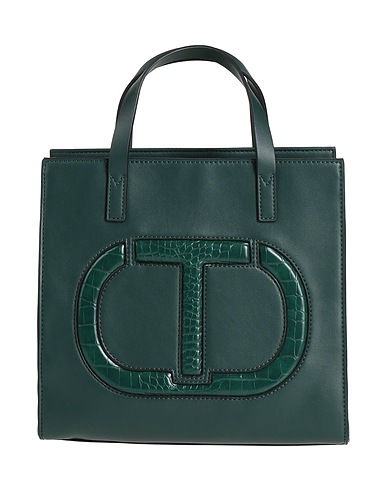 TWINSET Handbag Dark green 100% Polyurethane