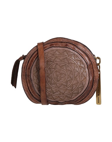 CATERINA LUCCHI Cross-body bags GOLD Dark brown Cow leather, Calfskin