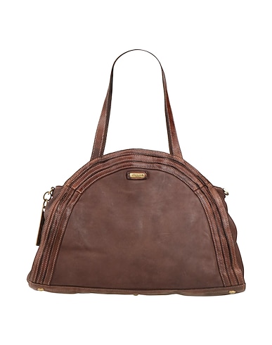 CATERINA LUCCHI Shoulder bag GOLD Dark brown Calfskin