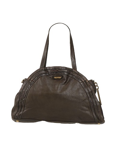CATERINA LUCCHI Shoulder bag GOLD Dark green Calfskin