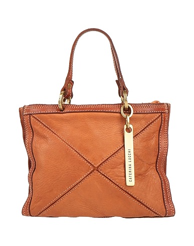 CATERINA LUCCHI Handbag GOLD Tan Calfskin, Cow leather