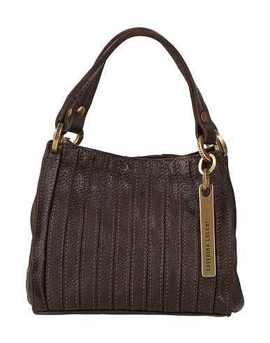 CATERINA LUCCHI Handbag GOLD Dark brown Calfskin