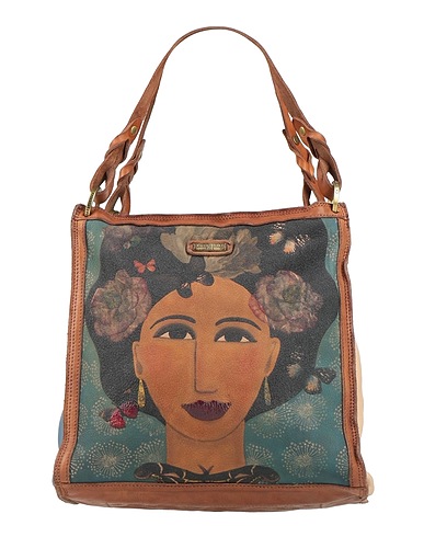 CATERINA LUCCHI Handbag Deep teal Calfskin, Cow leather