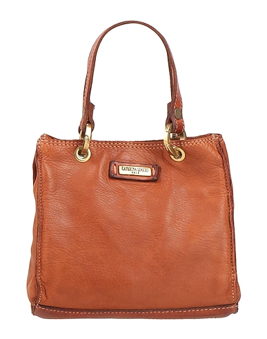 CATERINA LUCCHI Handbag GOLD Tan Cowhide, Calfskin