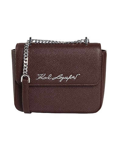 KARL LAGERFELD Across-body bag Chocolate brown 60% Cow leather, 20% Polyamide, 20% Polyester