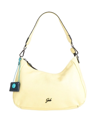 GABS Shoulder bag ISABEL Pastel yellow 100% Calfskin